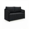 Wohnero 24 Erica Lux Premium Schlafsofa 202x93 cm mit Bettkasten & DL-Funktion – 145x192 cm Liegefläche, 3-Sitzer Sofa mit Bonellfeder - Schwarz Bild 2