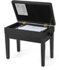 SONGMICS Musikhocker mit Stauraum, höhenverstellbare Sitzbank, gepolsterter Klavierhocker für Wohnzimmer, schwarz Bild 1
