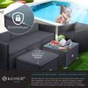 KESSER® Polyrattan Lounge Aruba – Gartenlounge für 4-5 Personen Gartenmöbel-Set Sitzgruppe aus 3er Gartensofa, Sessel, Hocker und Beistelltisch mit Sitzkissen - für Garten, Terrasse und Balkon Anthrazit Bild 5