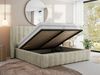 Polsterbett GOLETTA CLASSIC 180 x 200 cm mit gepolstertem Kopfteil, stabilem Bettrahmen, Lattenrost und Bettkasten mit Gasdruckfedern, Doppelbett, zeitloses Design - Beige Velvet Bild 3