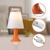 ZMH Nachttischlampe Wohnzimmer Tischleuchte mit Kabel - Tischlampe 2er Set Kleine Lampe E14 Tischlampen Orange Moderne Landhausstil für Esstisch Schlafzimmer - Ohne Leuchtmittel Bild 3