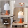 ZMH Nachttischlampe Wohnzimmer Tischleuchte mit Kabel - Tischlampe 2er Set Kleine Lampe E14 Tischlampen Orange Moderne Landhausstil für Esstisch Schlafzimmer - Ohne Leuchtmittel Bild 4