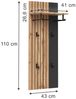 Wandgarderobe Amber Eiche Wotan 43 x 110 cm Vicco Bild 2