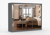 imoebel24 Schwebetürenschrank MILAN 250 cm - Grau / Grau Bild 5