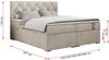Boxspringbett, Bett, Polsterbett, zwei Bettkästen - ALDA - 120x200cm - Beige Velours - H3 Bild 5