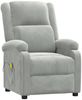 vidaXL Massagesessel Hellgrau Samt [342410] Bild 2