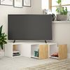 TV-Ständer, 'Compact', 32 x 92 x 90, Weiß, Eiche Bild 2