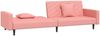vidaXL Schlafsofa 2-Sitzer mit 2 Kissen Rosa Samt 375921 Bild 4