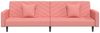 vidaXL Schlafsofa 2-Sitzer mit 2 Kissen Rosa Samt 375921 Bild 5