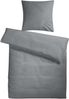 Carpe Sonno Bettwäsche Seersucker 135x200 155x220 Bügelfrei Bettbezug Uni Bettwäsche Baumwoll, Seersucker, 2 teilig, Kühlende Bettwaren Bügelfrei Pflegeleicht Einfarbig Grau 155x220 Bild 1
