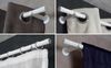 iso-design Gardinenstange 20 mm Schwarz oder Weiss Endstück Kappe Wand- oder Deckenmontage, Ø 20 mm, 1-läufig, Fixmaß, verschraubt, Metall, Gardinenstange aus Aluminium Bild 4