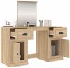 vidaXL Schminktisch mit Spiegel Sonoma-Eiche 130x50x132,5 cm 3185338 Bild 5