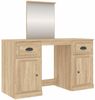 vidaXL Schminktisch mit Spiegel Sonoma-Eiche 130x50x132,5 cm 3185338 Bild 2