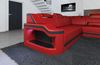 Mini XL Wohnlandschaft Palermo - Büffelleder - rot-schwarz - Rechts Bild 5