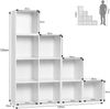 Woltu Bücherregal, 1-tlg, Raumteiler mit 10 Fächern 120x120x30cm Bild 2