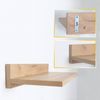 RICOO Wandregal 45 x 8 x 19 Braun Eiche Gold, Spanplatte aus Holz, Hängereral WM056-EG, Regal Wand, Bücherregal Bilderregal Fotoregal Küchenregal Hängend Wandboard Regalbrett Schweberegal Bild 3
