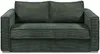 Vente-unique - LORETO Sofa SamtStoff Grün - B 223 cm95 cm x H 90 cm x L 215 cm Bild 4