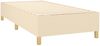 Boxspringbett mit Matratze Stoff Creme 90x190 cm Bild 4
