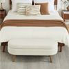 REDOM Sitzbank mit Stauraum (110 cm lange moderne Bank mit Chenille-Bezug, 1-St, 110*40*42cm) Bild 4