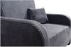 Wohnero24 Lirena 1 Schlafsessel mit Bettfunktion 80x195 cm – Cord Sessel ausziehbar 103x95 cm mit Bettkasten, kleines Gästebett, platzsparendes Einzelschlafsofa - Dunkelgrau Bild 5