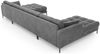 Micadoni Panorama-Sofa Mamaia 6-Sitzer Samt Bluvel Hellgrau schwarze Beine Bild 3