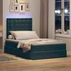 vidaXL LED-Speicherbett mit Matratze Dunkelgrün 120 x 200 cm Samt 3372780 Bild 5