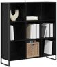 vidaXL Bücherregal Schwarz Eichen-Optik 99,5 x 30 x 108,5 cm 886522 Bild 3