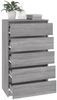 vidaXL Schubladenschrank Grau Sonoma 60x36x103 cm Holzwerkstoff 823022 Bild 5