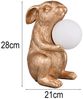 Besondere Tischleuchte RABBIT Hasenlampe Gold, Höhe 28cm Bild 4