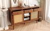 Sideboard 120x40x78 cm mit 3 Schubladen, 3 Türen und verstellbaren Einlegeböden, walnussfarben Bild 5