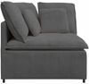 vidaXL Modulares Sofa Eckmodul mit Kissen Dunkelgrau 100 cm 4104468 Bild 4