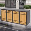 Mülltonnenbox, Mülltonnenverkleidung, 120L 240L, wetterfest, Container, Abfallbehälter, Tonnenhaus, Gartenbox, abschließbare Müllbox (4 Tonnen) Bild 2
