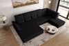99rooms Toscana Wohnlandschaft Strukturstoff NEVE Schwarz Links mit Schlaffunktion Bild 3