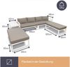 Gartenlounge Set, Polster Grau, für Outdoor und Terrasse Bild 3