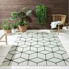 Vimoda Outdoorteppich In- & Outdoor Teppich Bienenstock Optik Raute Muster, für Balkon Küche, Rechteckig, Höhe: 5 mm, Robuster Flachgewebe Läufer Outdoor in Creme & Schwarz Bild 3