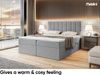 MEBLINI Boxspringbett ERLING 180x200 cm mit Bettkasten - H3/Grau Webstoff Polsterbett - Doppelbett mit Topper & Bonellfederkern-Matratze Bild 4