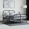 vidaXL Bettgestell mit Kopf- und Fußteil Metall Schwarz 120x190 cm 353650 Bild 4