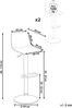 Set mit 2 Barhockern LEBRIJA Kunstleder drehbar Schwarz Bild 2