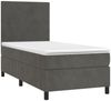 vidaXL Boxspringbett mit Matratze Dunkelgrau 100x200 cm Samt 3142888 Bild 3