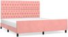 vidaXL Bettgestell mit Kopfteil Rosa 180x200 cm Samt 3125957 Bild 2