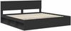 vidaXL Bettrahmen Schwarz 200 x 200 cm Massives Kiefernholz 3410556 Bild 4