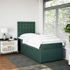 vidaXL Boxspringbett mit Matratze Dunkelgrün 90x190 cm Samt 3292229 Bild 3