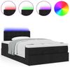 vidaXL Ottomane Bett mit Matratze & LEDs Schwarz 120x190 cm Stoff 3312459 Bild 5
