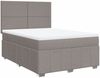 vidaXL Boxspringbett mit Matratze Taupe 140x200 cm Stoff 3293988 Bild 3