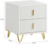 SoBuy FBT115-W Nachttisch, MDF, Melamin, Weiß, 62,5 x 47 x 46,5 cm Bild 3
