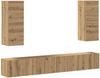 vidaXL 4-tlg. TV-Schrank-Set Wandmontage Artisan-Eiche Holzwerkstoff 3329018 Bild 2