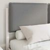 vidaXL Bettgestell mit gepolstertem Kopfteil Hellgrau 140 x 200 cm 3398128 Bild 3
