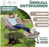 KESSER® Schaukelstuhl für drinnen & draußen ergonomischer Schaukelsessel | maximale Belastung von 120kg Relaxsessel mit Rutschfesten Füßen, Witterungsbeständig | Ideal für Balkon, Garten & Wohnzimmer Taupe, XXL Chillexer Pro Bild 3