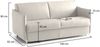 Dmora 2-Sitzer festes Sofa Monleale, Lineares Sofa für Wohnzimmer, gepolstert, abnehmbarer Bezug, 100 % Made in Italy-Qualität, 160x95 h90 cm, Beige Bild 3