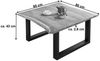 Couchtisch Baumkante massiv Akazie naturfarben 80 x 80 cm schwarz BILLY 72626597 Bild 2